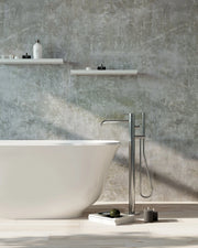 Belbagno - Belbagno Baden Freestanding Bathtub 1700mm - Semi Gloss White - Aqualux Bathrooms