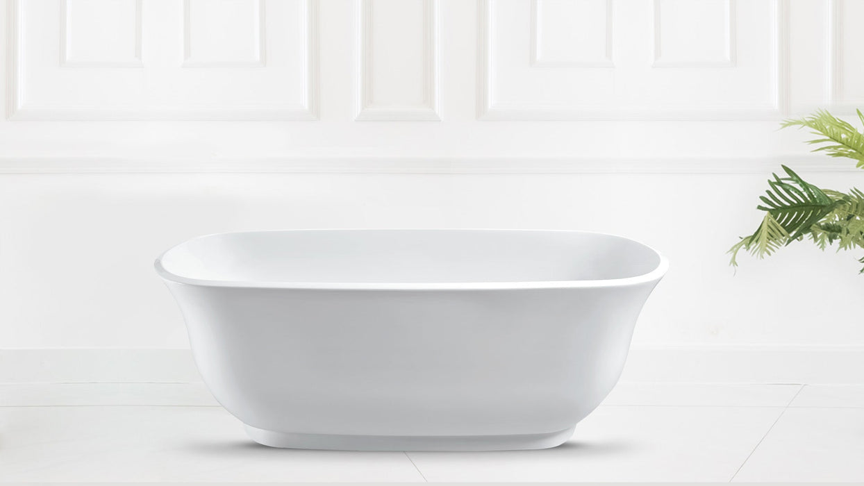 Belbagno Baden Freestanding Bathtub 1700mm - Semi Gloss White