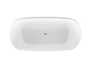 Belbagno - Belbagno Baden Freestanding Bathtub 1700mm - Semi Gloss White - Aqualux Bathrooms