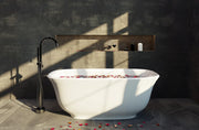 Belbagno - Belbagno Baden Freestanding Bathtub 1700mm - Semi Gloss White - Aqualux Bathrooms