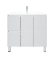 Mercio - BIANCA Slim Freestanding Vanity 900mm (Gloss White) - Aqualux Bathrooms
