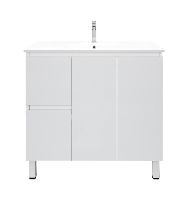 BIANCA Slim Freestanding Vanity 900mm (Gloss White)