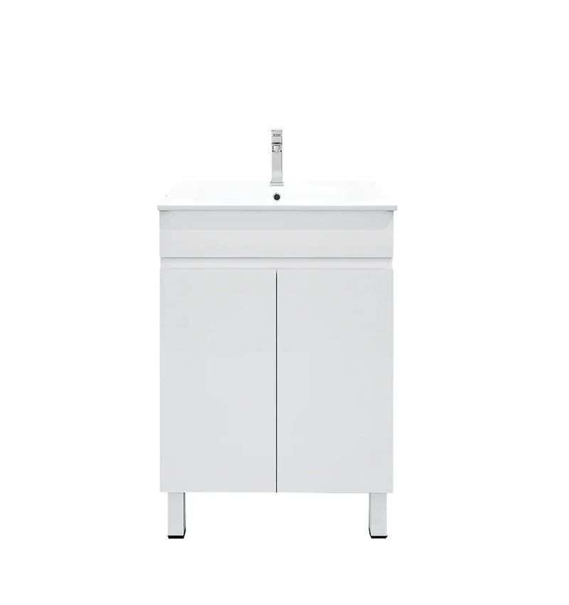 Mercio - BIANCA PVC Freestanding Vanity Cabinet 60cm (Gloss White) - Aqualux Bathrooms