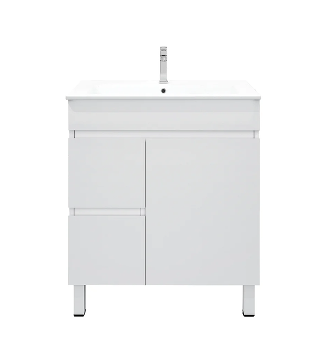 BIANCA Slim Freestanding Vanity 750mm (Gloss White)