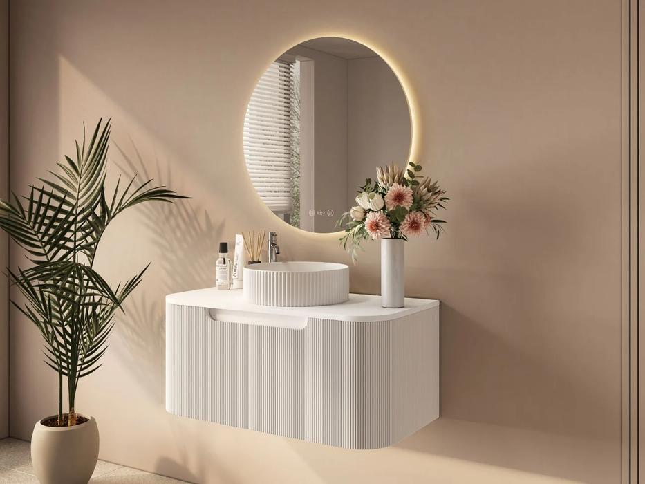 Rome Wall Hung Vanity Matte White 750mm