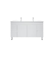 Mercio - BIANCA PVC Freestanding Vanity Cabinet 150cm (Gloss White) - Aqualux Bathrooms