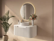 Mercio - Rome Wall Hung Vanity Matte White 900mm - Aqualux Bathrooms