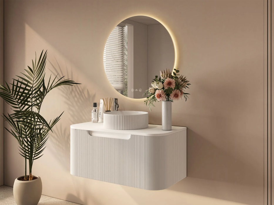 Rome Wall Hung Vanity Matte White 900mm