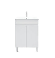 Mercio - BIANCA SLIM Freestanding Vanity 600mm (Gloss White) - Aqualux Bathrooms