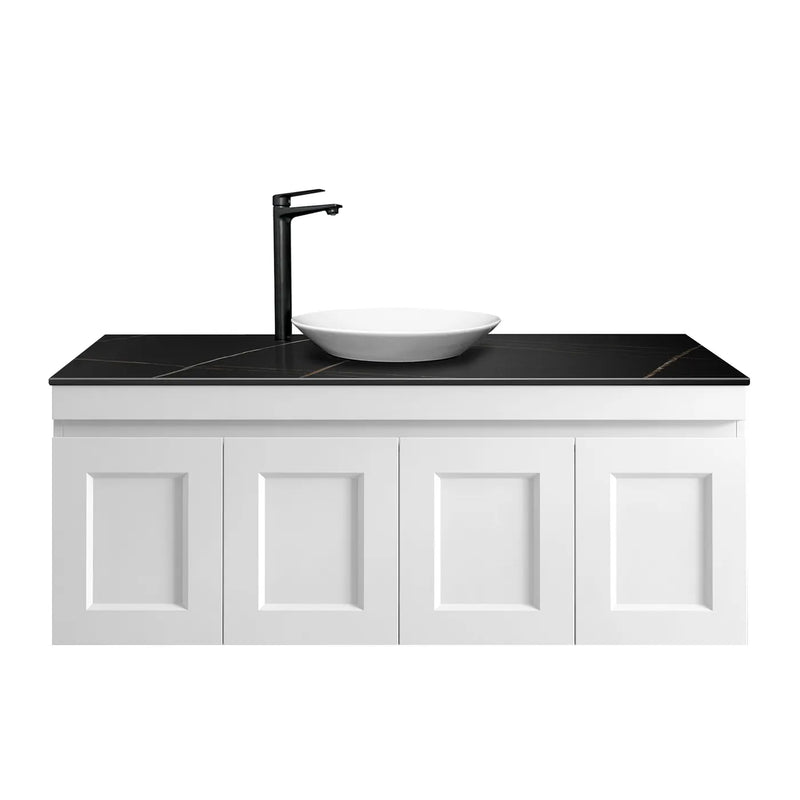 Otti Hampton Mark Ii Matte White 1200mm Single Bowl Wall Hung Vanity