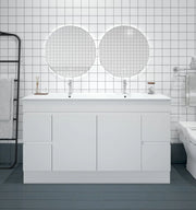 Mercio - BIANCA PVC Freestanding Vanity Cabinet 150cm (Gloss White) - Aqualux Bathrooms