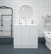 Mercio - BIANCA Slim Freestanding Vanity 900mm (Gloss White) - Aqualux Bathrooms