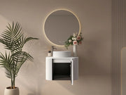 Mercio - Rome Wall Hung Vanity Matte White 600mm - Aqualux Bathrooms