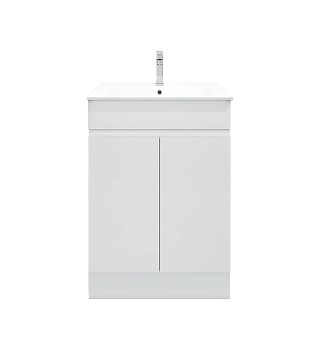 BIANCA PVC Freestanding Vanity Cabinet 60cm (Gloss White)