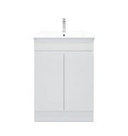 Mercio - BIANCA SLIM Freestanding Vanity 600mm (Gloss White) - Aqualux Bathrooms