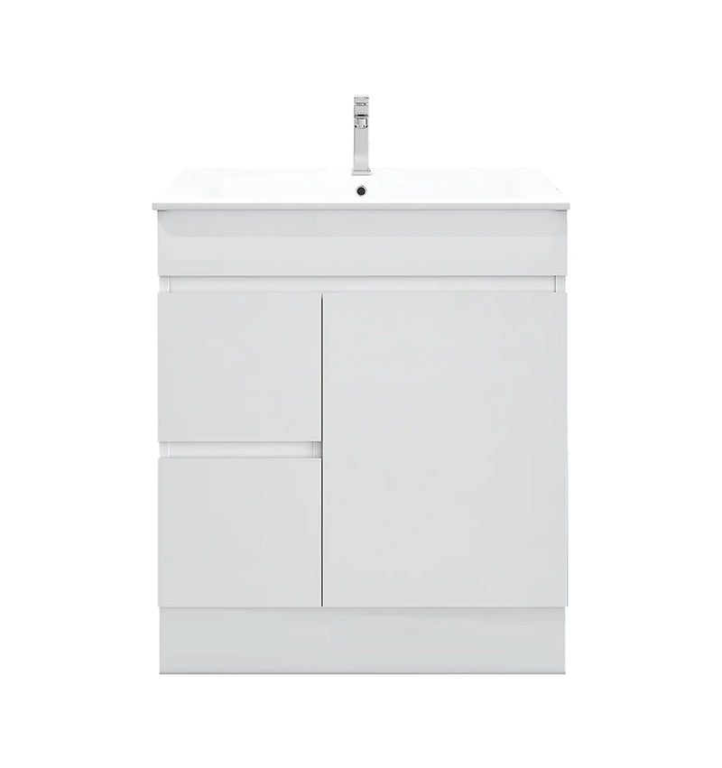 Mercio - BIANCA Slim Freestanding Vanity 750mm (Gloss White) - Aqualux Bathrooms