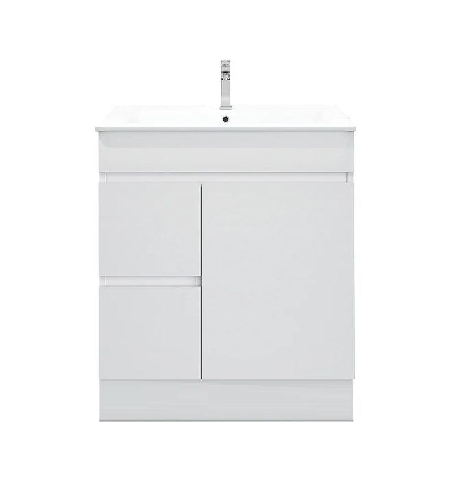 BIANCA Slim Freestanding Vanity 750mm (Gloss White)