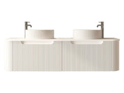 Mercio - Rome Wall Hung Vanity Matte White 1500mm - Aqualux Bathrooms