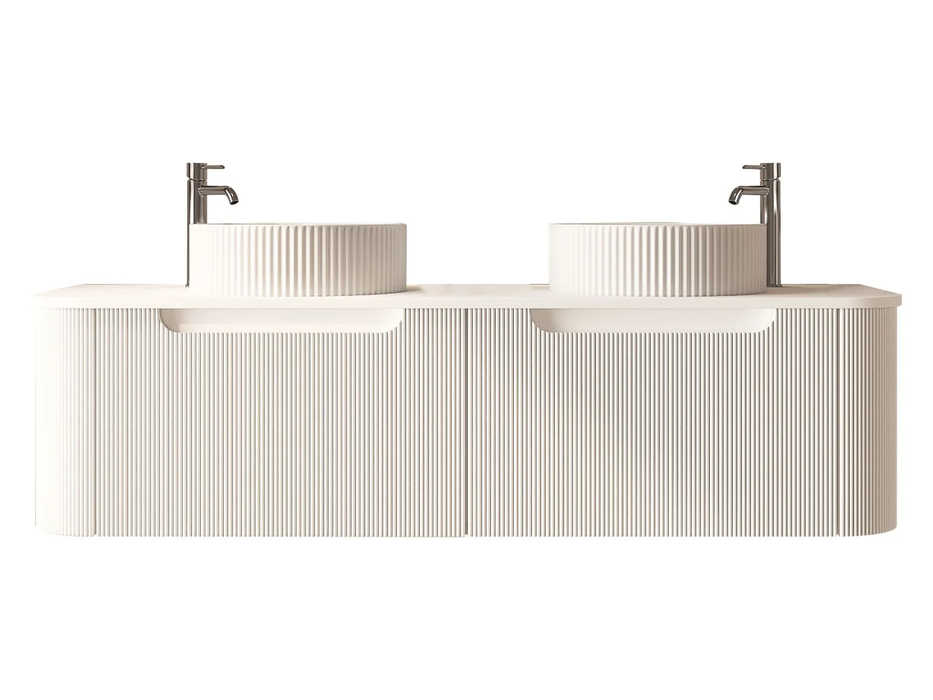 Rome Wall Hung Vanity Matte White 1500mm