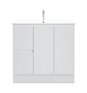 Mercio - BIANCA Slim Freestanding Vanity 900mm (Gloss White) - Aqualux Bathrooms