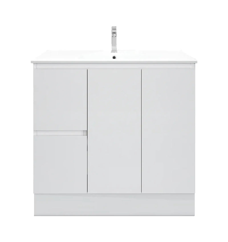 Mercio - BIANCA Slim Freestanding Vanity 900mm (Gloss White) - Aqualux Bathrooms