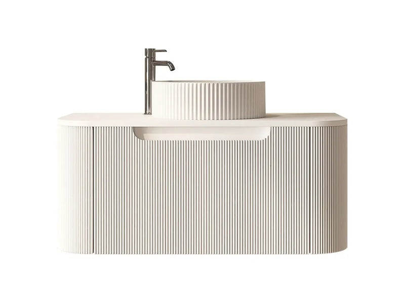 Mercio - Rome Wall Hung Vanity Matte White 900mm - Aqualux Bathrooms