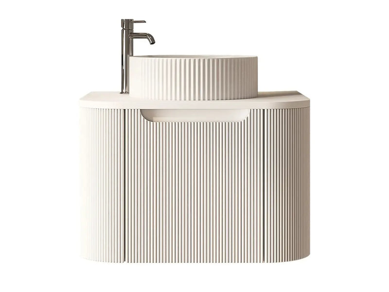 Mercio - Rome Wall Hung Vanity Matte White 600mm - Aqualux Bathrooms
