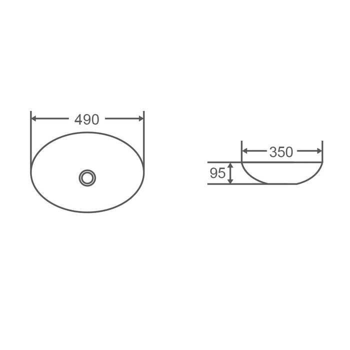 Boat 49 Oval Above Counter Basin