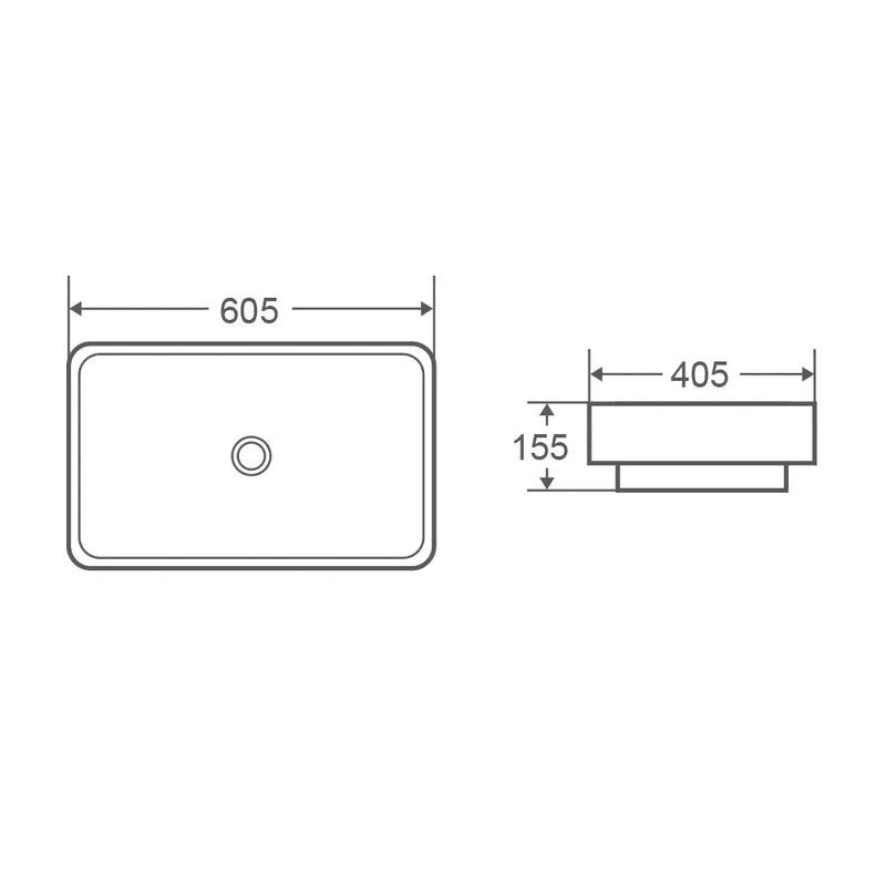 Cosy 60T Insert Basin - Aqualux Bathrooms- Mercio