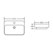 Cosy 61M Insert Basin ETA 15 May - Aqualux Bathrooms- Mercio