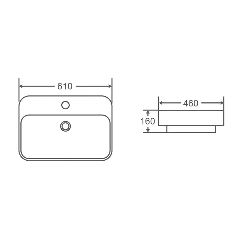 Cosy 61M Insert Basin ETA 15 May - Aqualux Bathrooms- Mercio