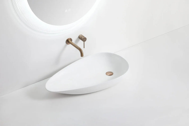 ABS Riva - Riva 569 Unique Ceramic Above Counter Basin 580mm - Gloss White - Aqualux Bathrooms