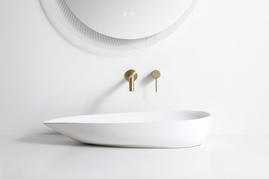 Riva 569 Unique Ceramic Above Counter Basin 580mm - Matt White