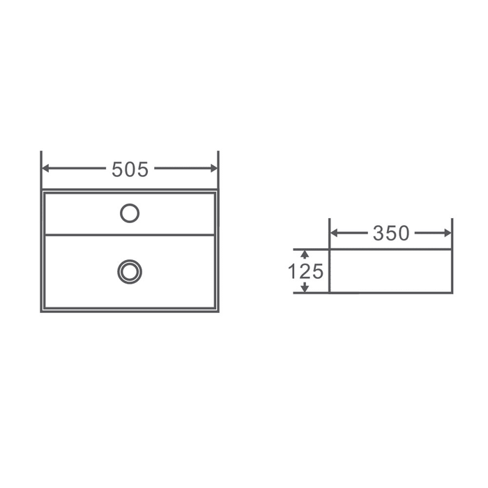 Kube 51M Wall Hung Basin