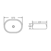 Lusso 57 Above Counter Designer Basin - Aqualux Bathrooms- Mercio