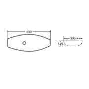 Lusso 80 Above Counter Designer Basin - Aqualux Bathrooms- Mercio