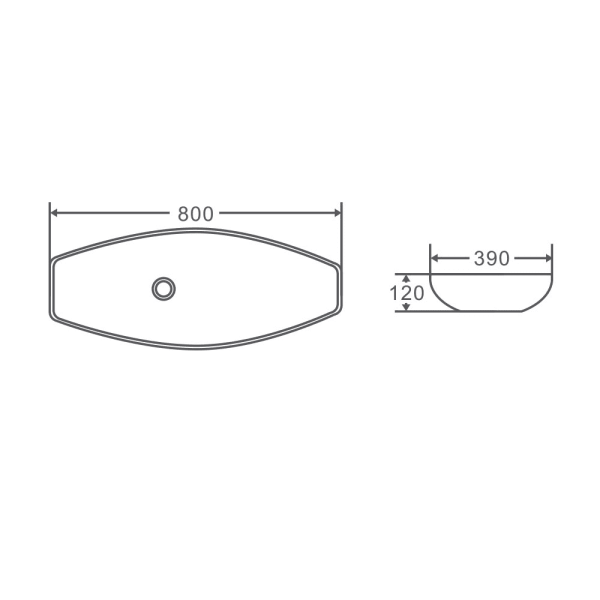 Lusso 80 Above Counter Designer Basin