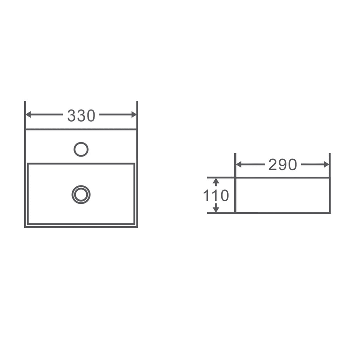 Mini 33 Compact Wall Hung Basin