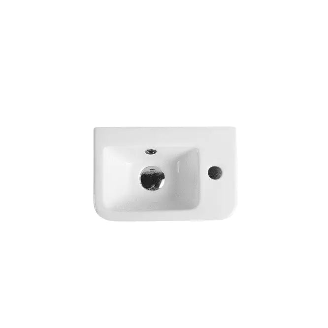 Mini 37R Compact Wall Hung Basin - Aqualux Bathrooms- Mercio