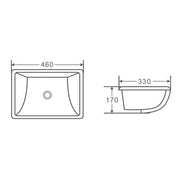 Nue 46 Under Counter Basin - Aqualux Bathrooms- Mercio