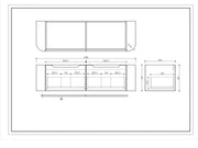 Mercio - Rome Wall Hung Vanity Matte White 1500mm - Aqualux Bathrooms