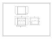 Mercio - Rome Wall Hung Vanity Matte White 750mm - Aqualux Bathrooms