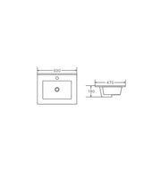 Mercio - BIANCA PVC Freestanding Vanity Cabinet 60cm (Gloss White) - Aqualux Bathrooms