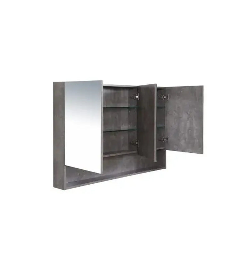 Mercio - Shaving Mirror Cabinet with Shelf 1200mm - Aqualux Bathrooms