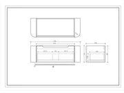 Mercio - Rome Wall Hung Vanity Matte White 1200mm - Aqualux Bathrooms