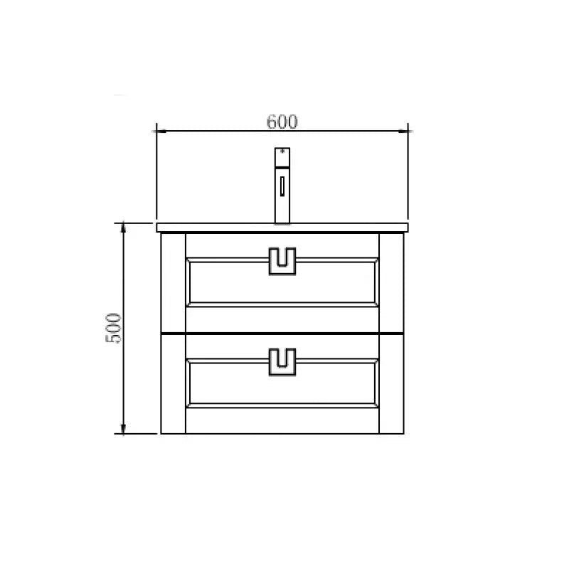 Belbagno Belbagno Manhattan Wall Hung Vanity 600mm - White Oak Belbagno
