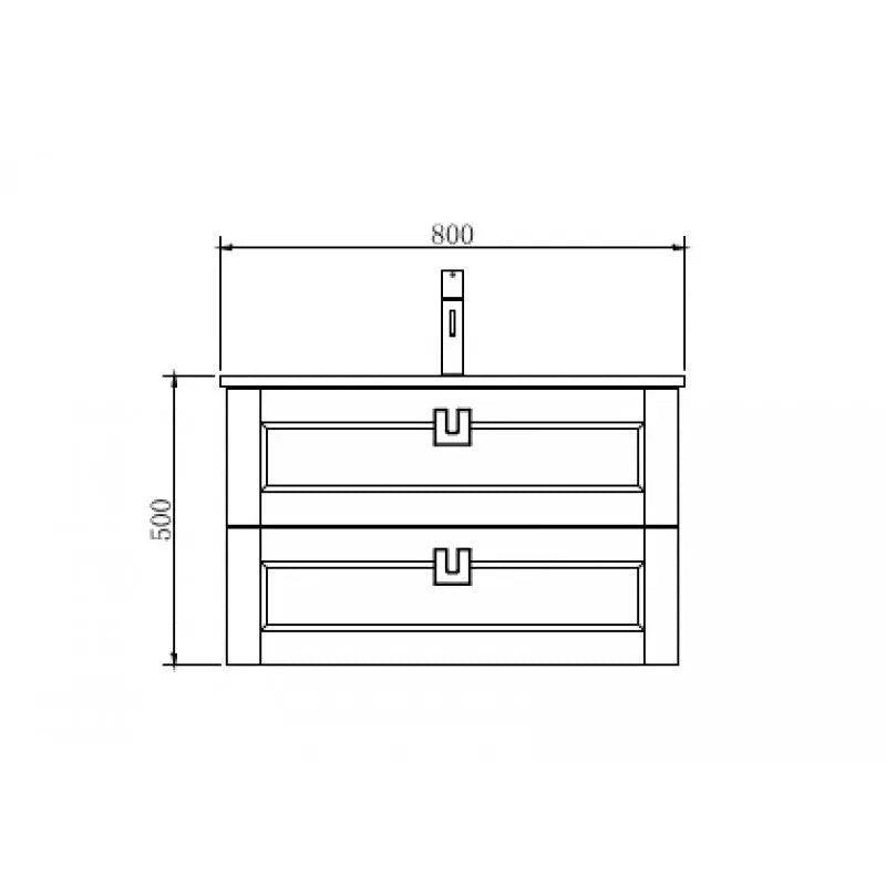 Belbagno Belbagno Manhattan Wall Hung Vanity 800mm - White Oak Belbagno