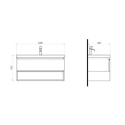 Belbagno Belbagno Zero Callacatta 1000mm Wall Hung Vanity Belbagno