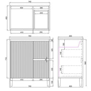 Brighton Freestanding Vanity 750mm (Matte White) - Aqualux Bathrooms- Poseidon