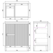 Brighton Freestanding Vanity 750mm (Matte Black) - Aqualux Bathrooms- Poseidon